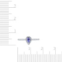 Кольцо из белого золота с бриллиантами, танзанитом