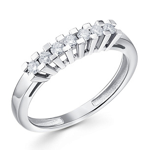 Кольцо из белого золота с бриллиантом