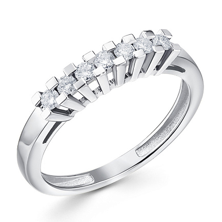 Кольцо из белого золота с бриллиантами