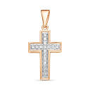 Подвеска из красного золота с бриллиантами