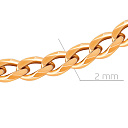 Браслет автомат из красного золота, плетение панцирное