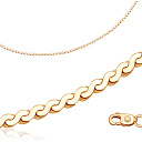 Браслет автомат из красного золота, плетение панцирное