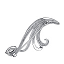 Брошь из серебра с фианитами