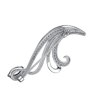 Брошь из серебра с фианитами