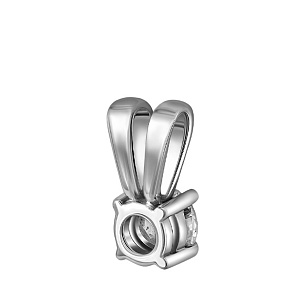 Подвеска из белого золота с бриллиантом