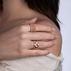 Кольцо из серебра с позолотой