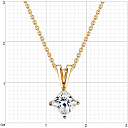 Колье из желтого золота с фианитом