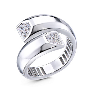 Кольцо из белого золота с бриллиантом