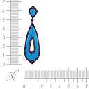 Подвеска из серебра с бирюзой, рубином
