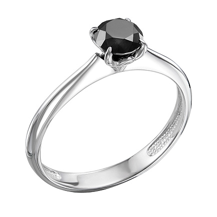 Кольцо из белого золота с бриллиантом