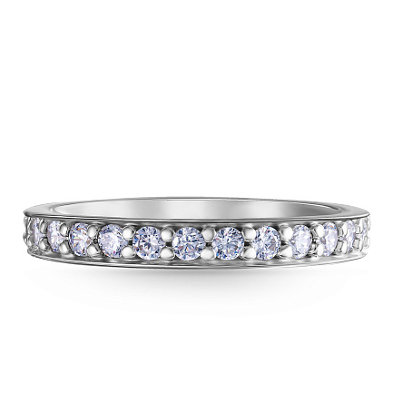 Кольцо из серебра с фианитом