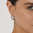 Серьги из белого золота с бриллиантами