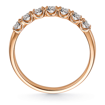 Кольцо из красного золота с бриллиантами