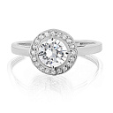 Кольцо из серебра с фианитами