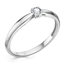 Кольцо из белого золота с бриллиантом