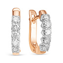 Серьги из красного золота с бриллиантами