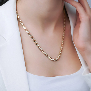 Колье из желтого золота с фианитами