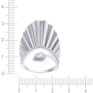 Кольцо из серебра с фианитом