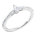 Кольцо из белого золота с бриллиантами