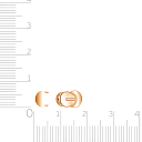 Серьги-пусеты из красного золота