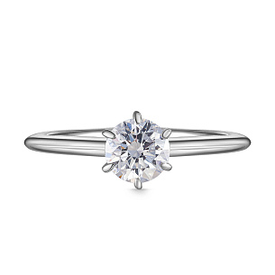 Кольцо из белого золота с бриллиантом