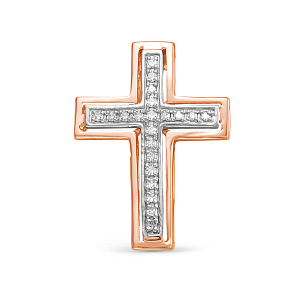 Подвеска из красного золота с бриллиантом