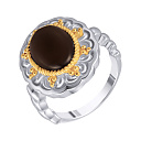 Кольцо из серебра с раухтопазом