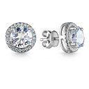 Серьги из серебра с фианитом