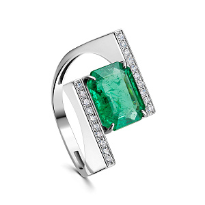 Кольцо из белого золота