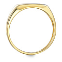 Кольцо из желтого золота с фианитом