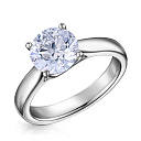 Кольцо из белого золота с бриллиантом