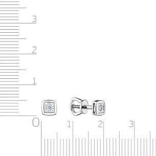 Пусеты из белого золота с бриллиантами