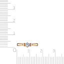 Кольцо из красного золота с фианитом
