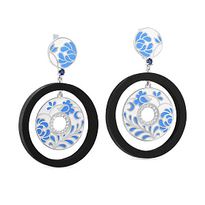 Серьги с английским замком из серебра