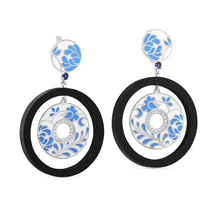 Серьги с английским замком из серебра