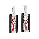 Серьги с английским замком из серебра с фианитами