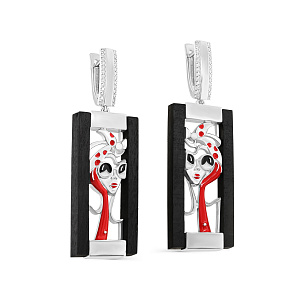 Серьги с английским замком из серебра