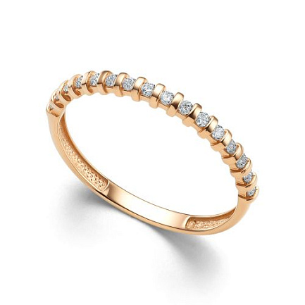 Кольцо из красного золота с бриллиантами