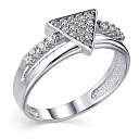 Кольцо из серебра с фианитами