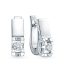 Серьги из белого золота с бриллиантами