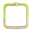 Кольцо из красного золота с топазом, эмалью