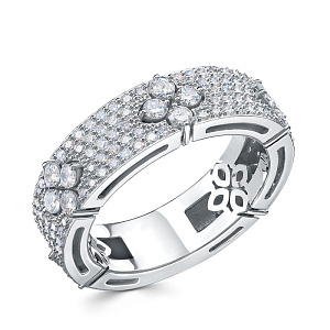 Кольцо из белого золота с бриллиантами