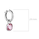 Серьги Конго из серебра с фианитом