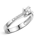 Кольцо из белого золота с бриллиантами