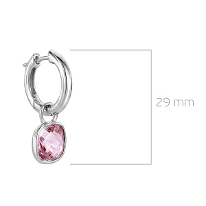 Серьги Конго из серебра с фианитом