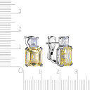 Серьги из серебра с фианитом