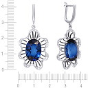 Серьги с английским замком из белого золота с бриллиантами