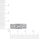 Кольцо обручальное из белого золота с бриллиантами