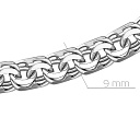 Цепь ручной работы из белого золота, плетение бисмарк