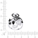 Кольцо из белого золота с бриллиантами, ониксами